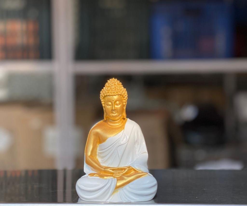 Serene Enlightenment: Contemporary Art Print of Buddha Meditating for